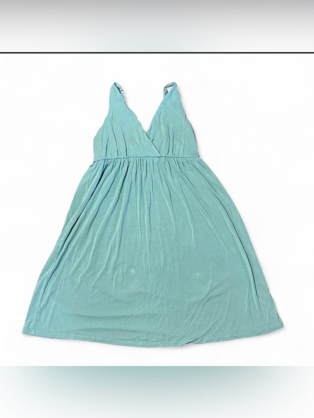Kyte Baby Sz Medium Women’s Nightgown in Poi Teal Blue Rayon Bamboo